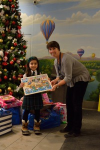 Chiara with Ms. Marie-France Haineault, Professional Coordinator, Child Life Services