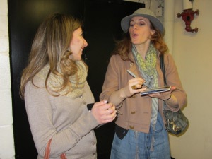 Teal Wicks talking to Farida El Kilany after the show. TealWicks is currently performing Emma in Jekyll&Hyde and is well known for performing Elphaba in Wicked